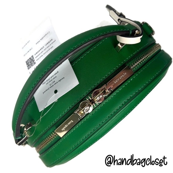 Kate Spade Traveler Canteen Crossbody Bag Green Even Stripe Jacquard K6119 KS141 - Picture 10 of 16